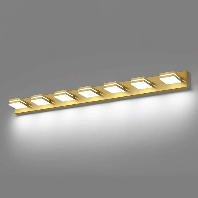 Safe SineRise LED Modern Bathroom Vanity Light Fixtures Brass Modern Acrylic Flexible