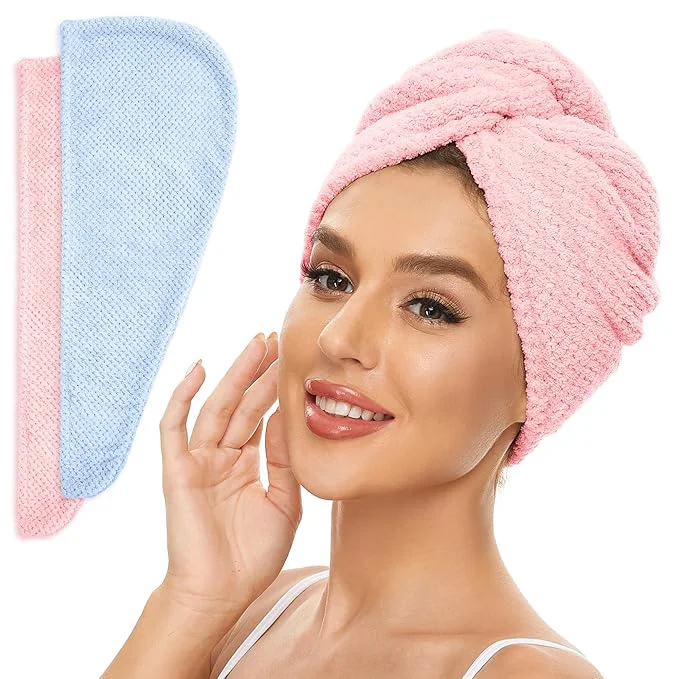 Proven SimpleField 2 Pack Microfiber Hair Towel Wrap Effective