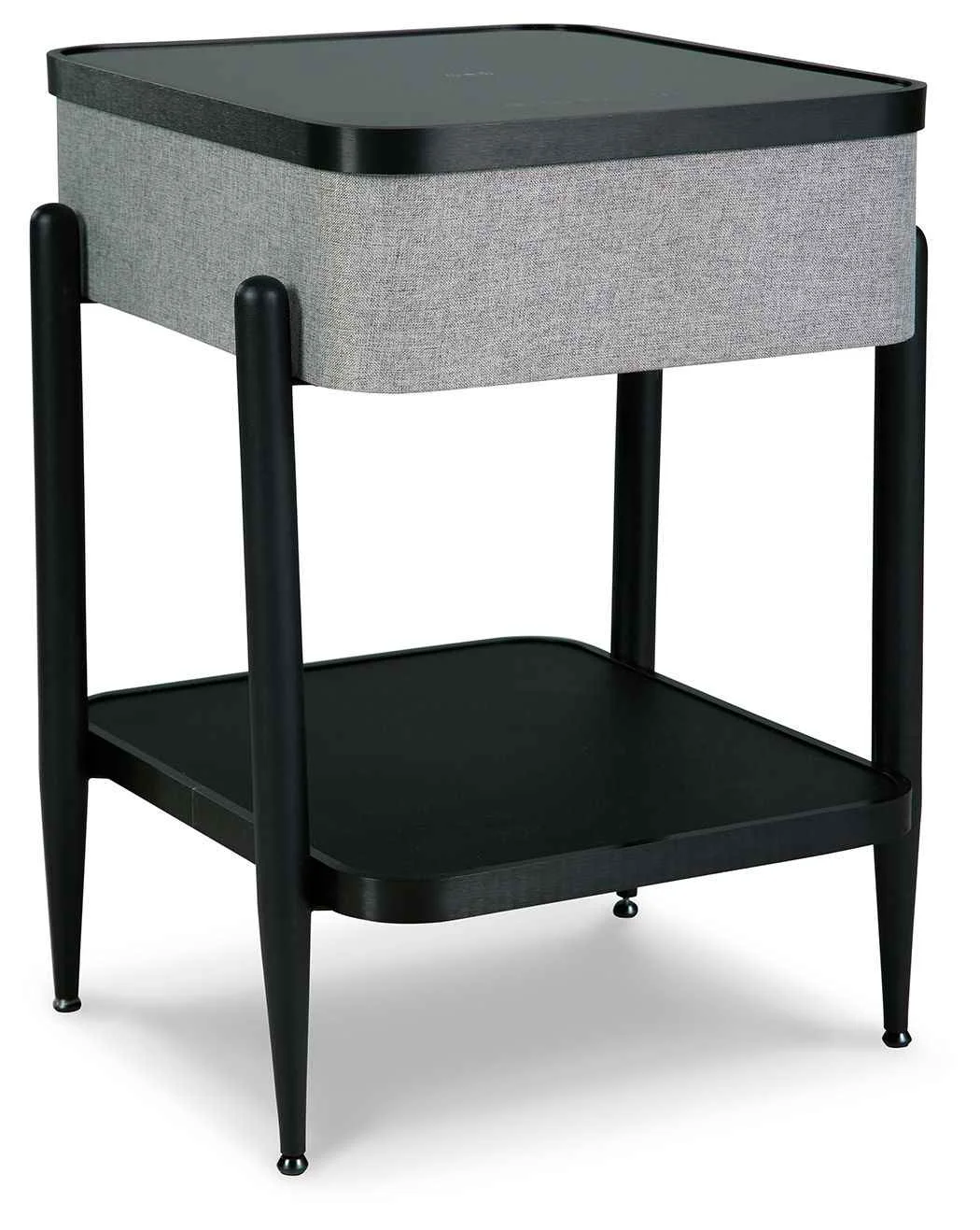 Consistent Jorvalee – Accent Table with Speaker – Gray Black Professional