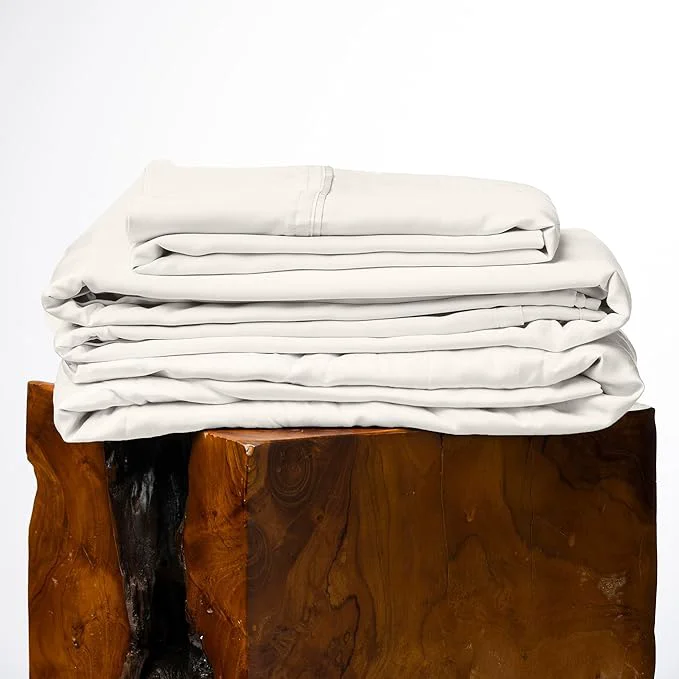 Lightweight Olive Crate Eucalyptus Sheets Set – Cooling Sheets for Hot Sleepers – Organic Tencel Lyocell – Split King Size – Hypoallergenic Moisture-Wicking – Deep Pockets Durable 2 38 quot x80 quot Ivory Professional