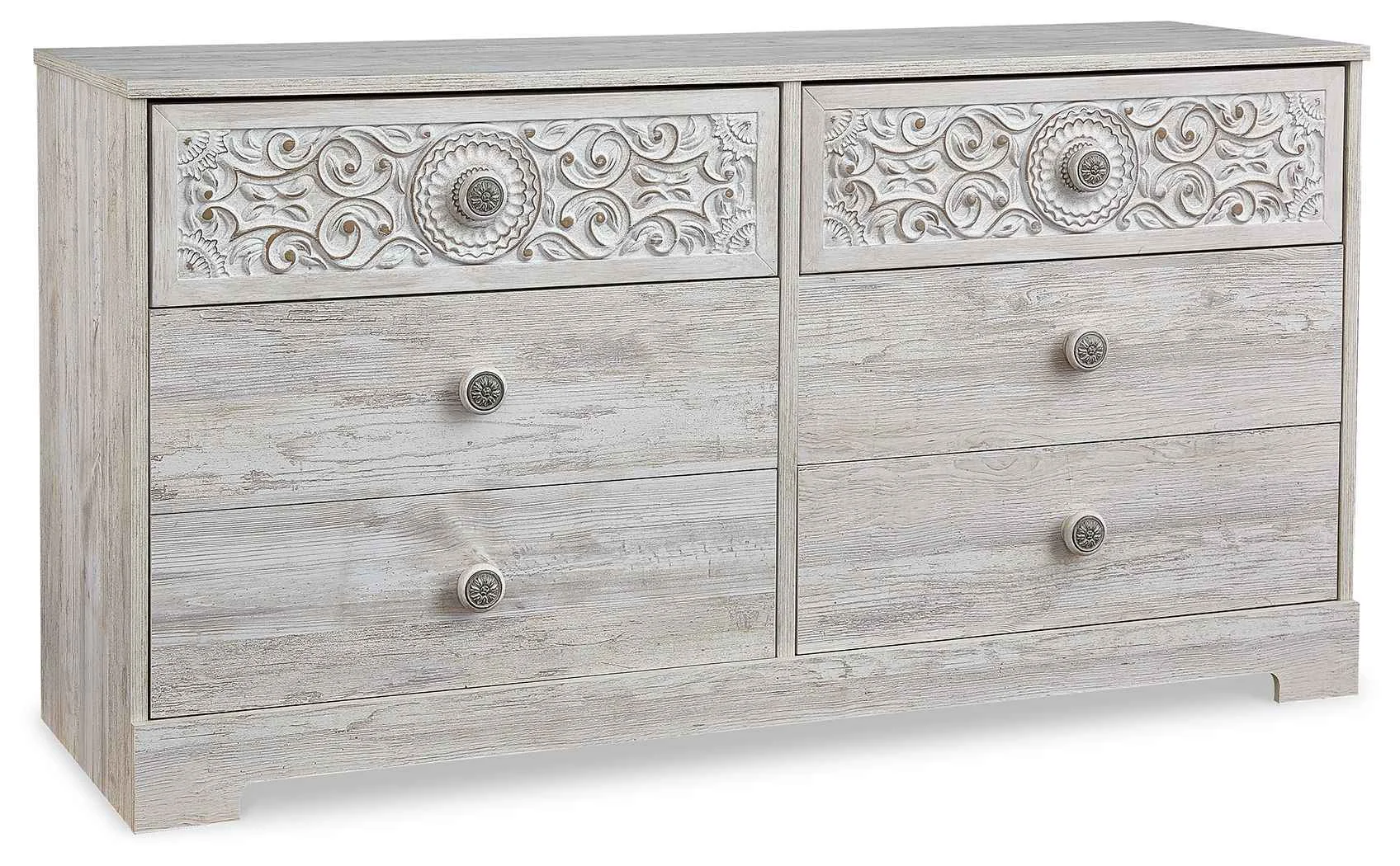 Professional Paxberry – Six Drawer Dresser – Weatherworn – Whitewash Dependable