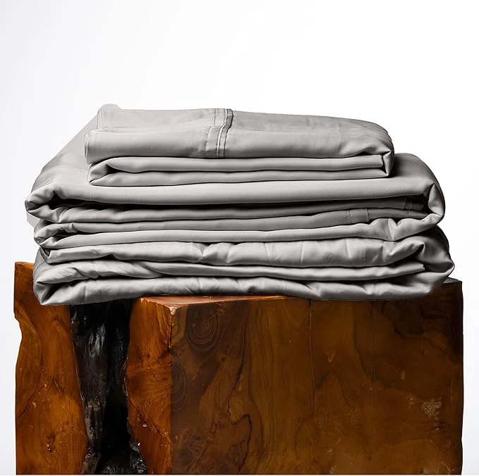 Carefully Designed Olive Crate Tencel Lyocell Eucalyptus Full Sheet Set – Cooling Tencel Sheets for Hot Sleepers with 16 Inch Deep Pocket Fit – Double Bed Sheets – Stone Gray 4-Piece Set Certified