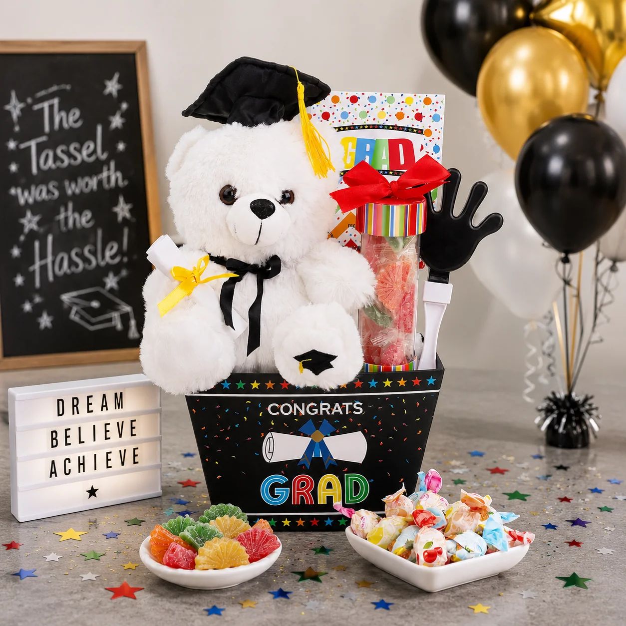 Crafted Congrats Grad Graduation Gift Basket Functional