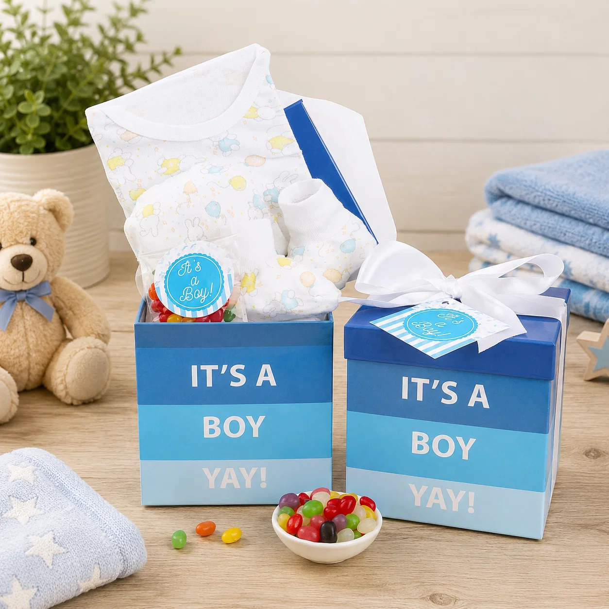 Refined It 39 s A Boy New Baby Gift Basket Professional