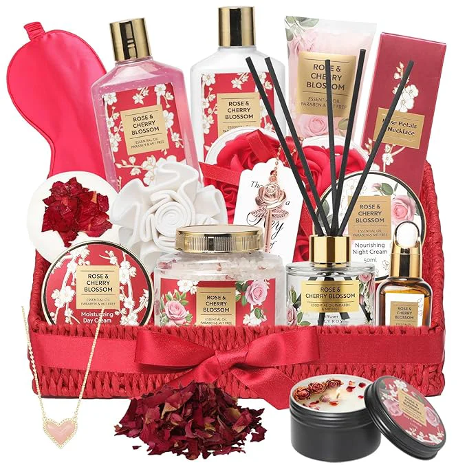 Easy-to-Use 25Pcs Mothers Day Gift Basket for Women Gifts for Women Natural