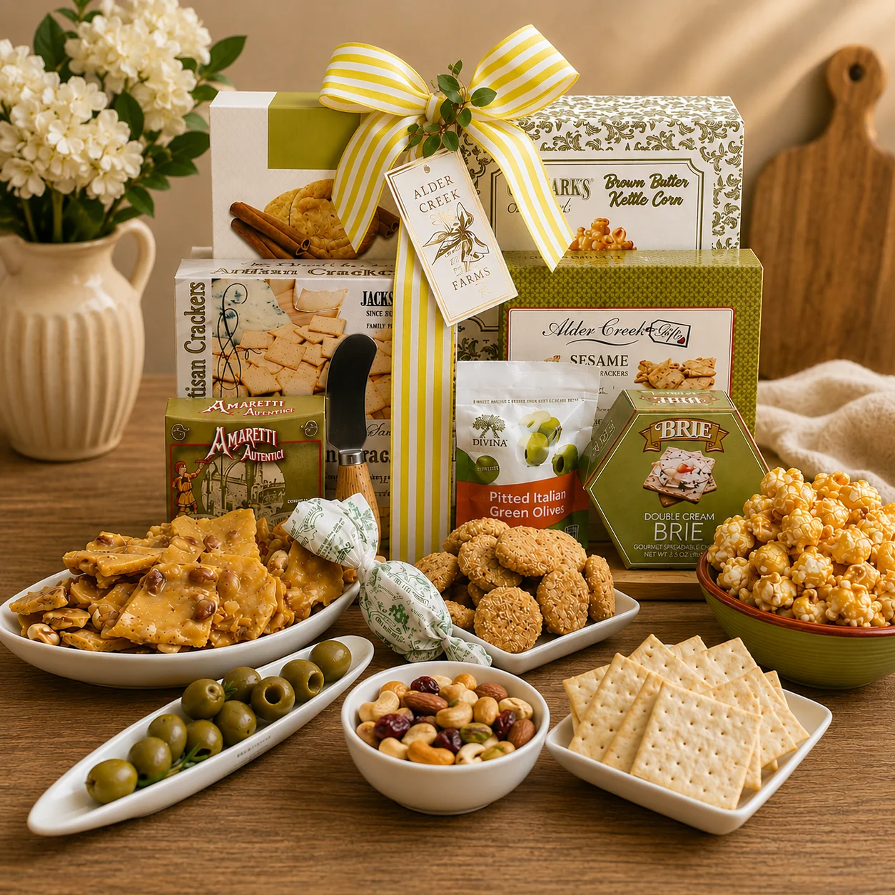 Exceptional Charcuterie Cutting Board Gift Basket Organic