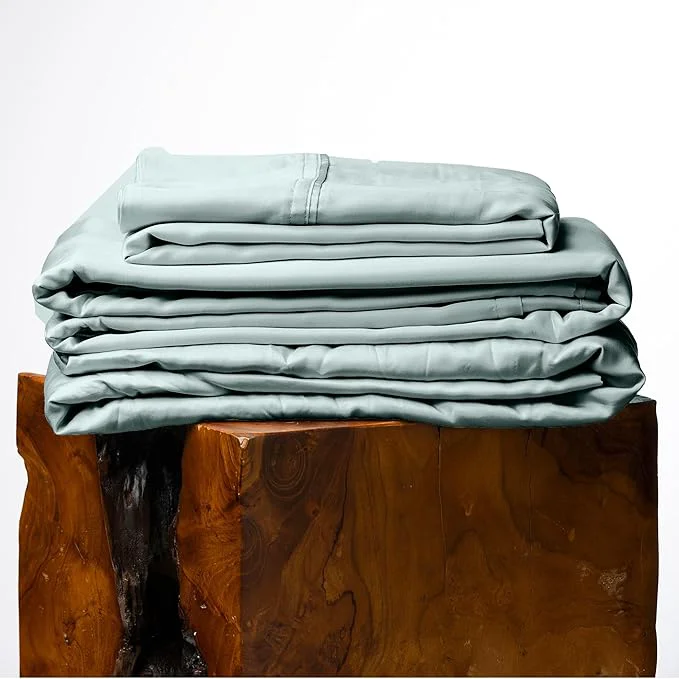 Smooth Olive Crate Tencel Lyocell Eucalyptus Queen Size Sheet Set – Cooling Tencel Sheets for Hot Sleepers with 18 Inch Deep Pocket Fit – Eucalyptus 4-Piece Set Pure