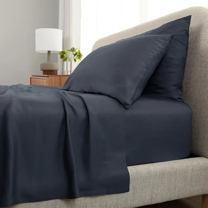Convenient Cariloha Aloha Soft 4-Piece Sheet Set Cape Blue Queen Viscose Material Allergy Resistant Thermal-Regulating amp Extra Soft Advanced