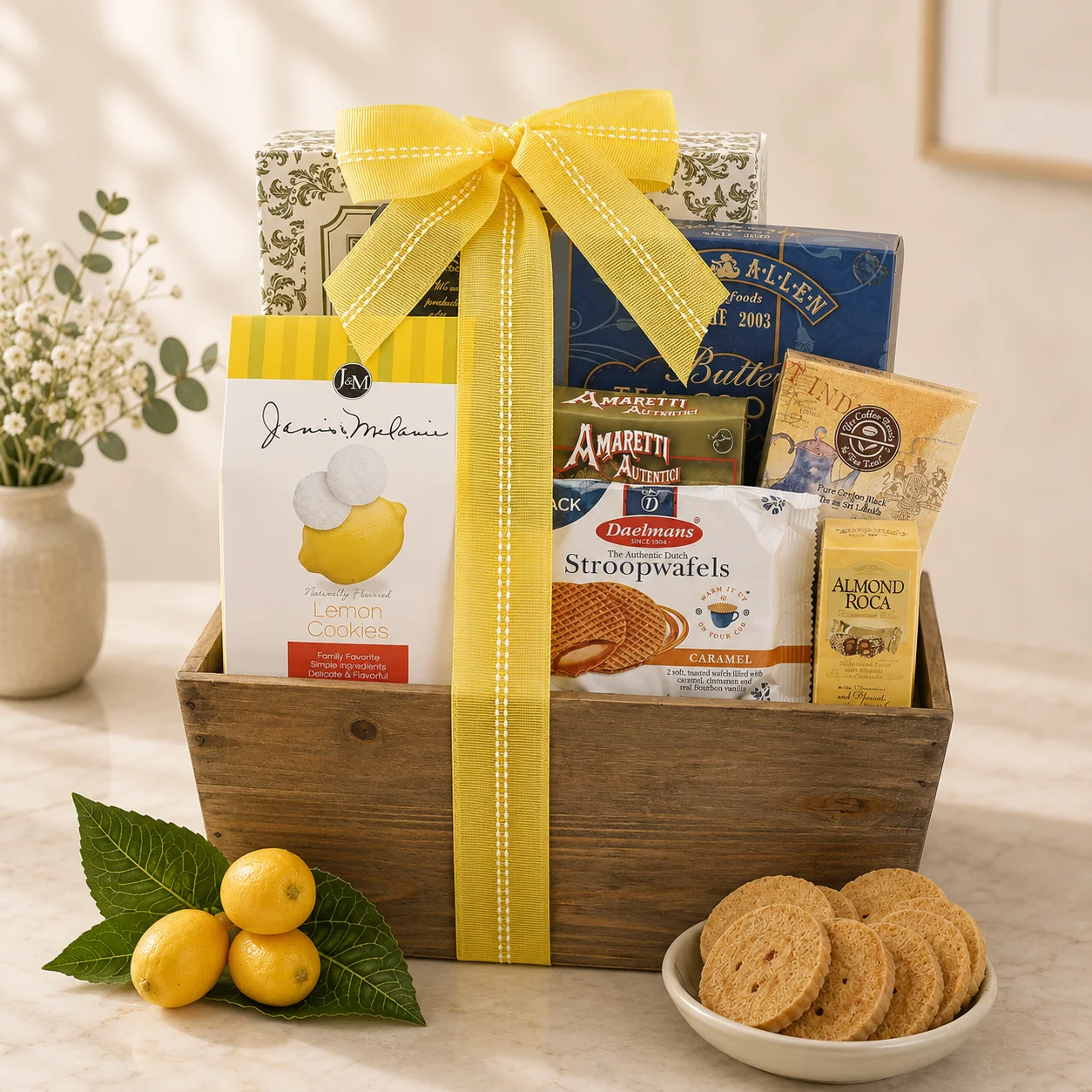 Reusable Lemon Breeze Cookies and Tea Summer Gift Tote Innovative