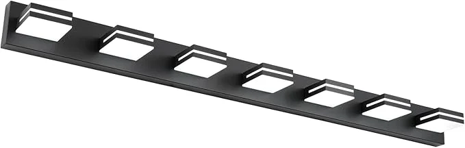 High-Performance SineRise LED Modern Bathroom Vanity Light Fixtures Matte Black Modern Acrylic Fine Crafted