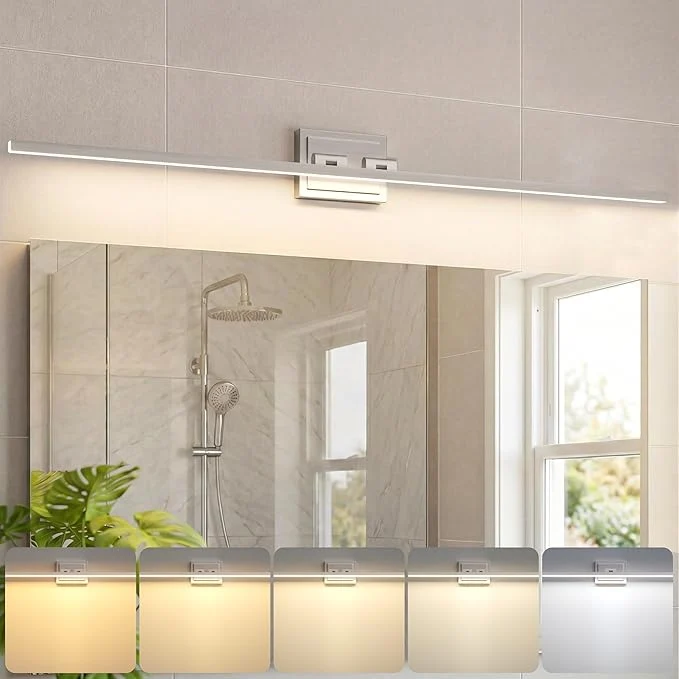 Eco-Friendly VOLISUN Modern Bathroom Vanity Light 48 inch 30W Dimmable 5CCT Led Bathroom High-End