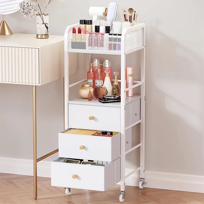 Organic HapiRm Rolling Makeup Cart Organizer Certified