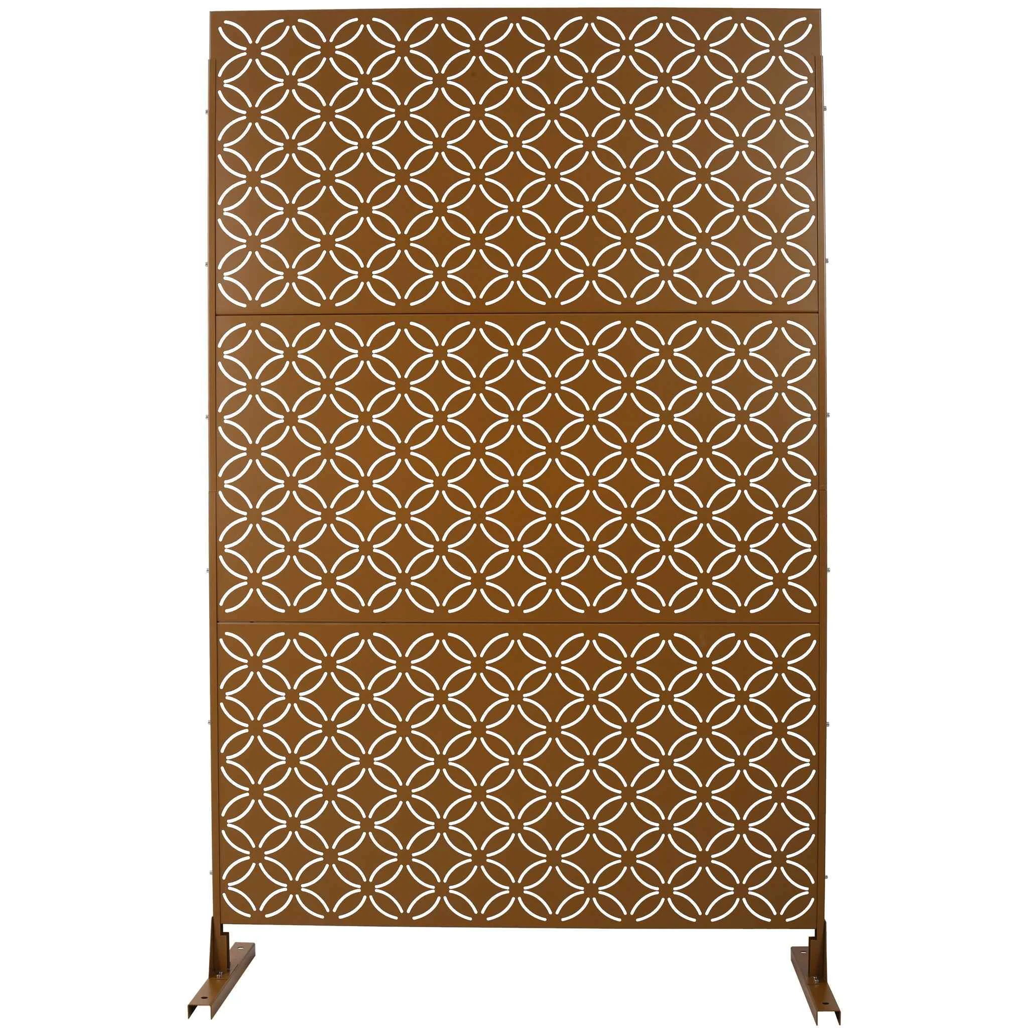 Optimized standing Decorative Privacy Screen For Deck Balcony Patio Metal Privacy – Brown Eco-Friendly
