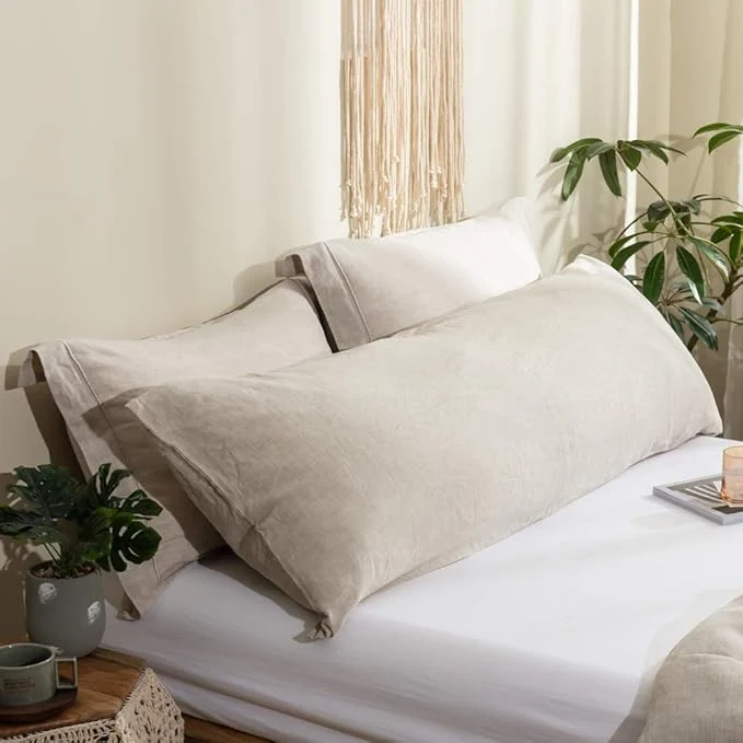 Unique Simple amp Opulence Body Pillow Cover 20 quot x 54 quot Pure Linen Ultra Soft and Breathable Body Pillowcase with Envelope Closure for Adults Linen Proven