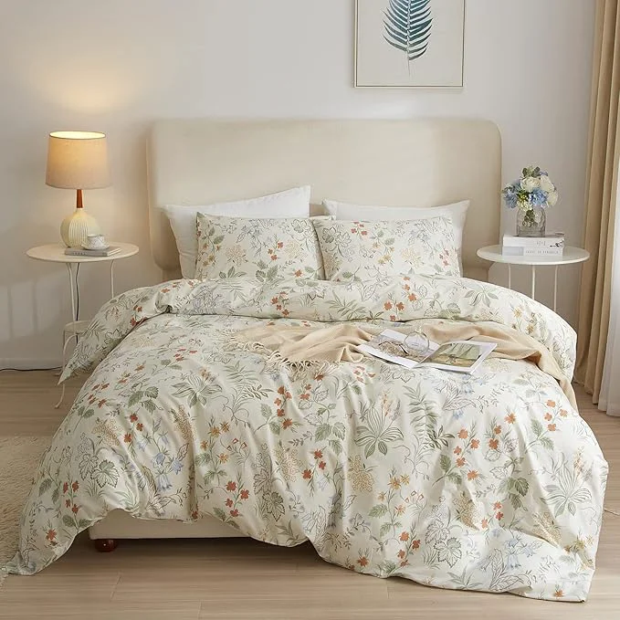 Trusted VM VOUGEMARKET Green Floral Comforter Set Full 3 Pcs Vintage Red Flower Down Comforter with 2 Pillowcases All Season Soft Fluffy amp Lightweight Comforter Set for Girls Women 80 quot x90 quot Unique