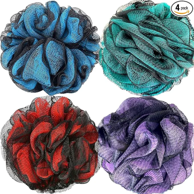 Elite Fu Store Loofah Sponge Shower Loofahs 70g Bath Sponges Mesh Balls 4 Colors Body Convenient