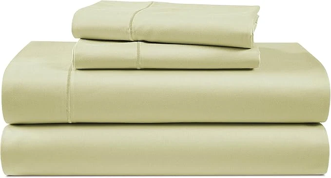 Enhanced Egyptian Cotton Queen Bed Sheet Set – 4 Piece Queen Sheets Set Breathable amp Fade Resistant Silky Sateen Weave for Winter Comfort Ultra-Soft Hotel Luxury Bedding with 15 quot Deep Pocket – Seafoam Functional