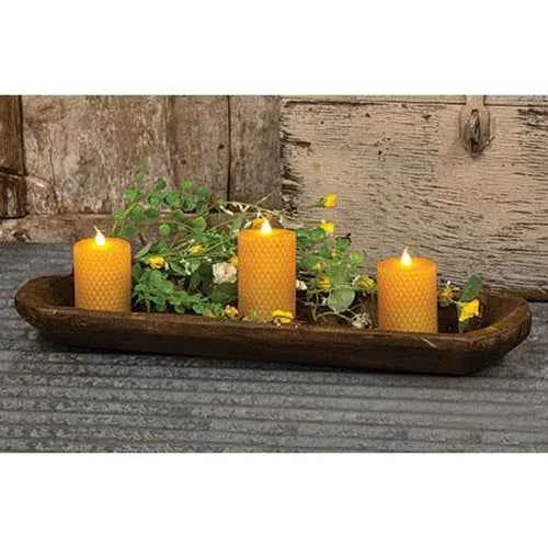 Powerful Rustic Brown Wooden Bread Dough Bowl Clean