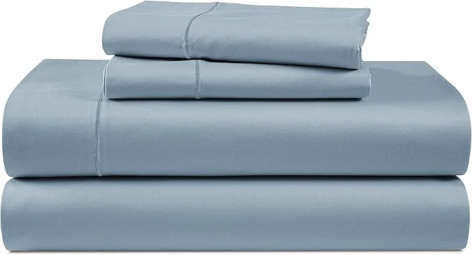 Genuine LANE LINEN Luxury Hotel Style Egyptian Cotton Bed Sheets Full Size Mercerized Cotton No Pill Fade Resistant Sustainably Produced Full Bedding Sheets amp Pillowcases- French Blue Official