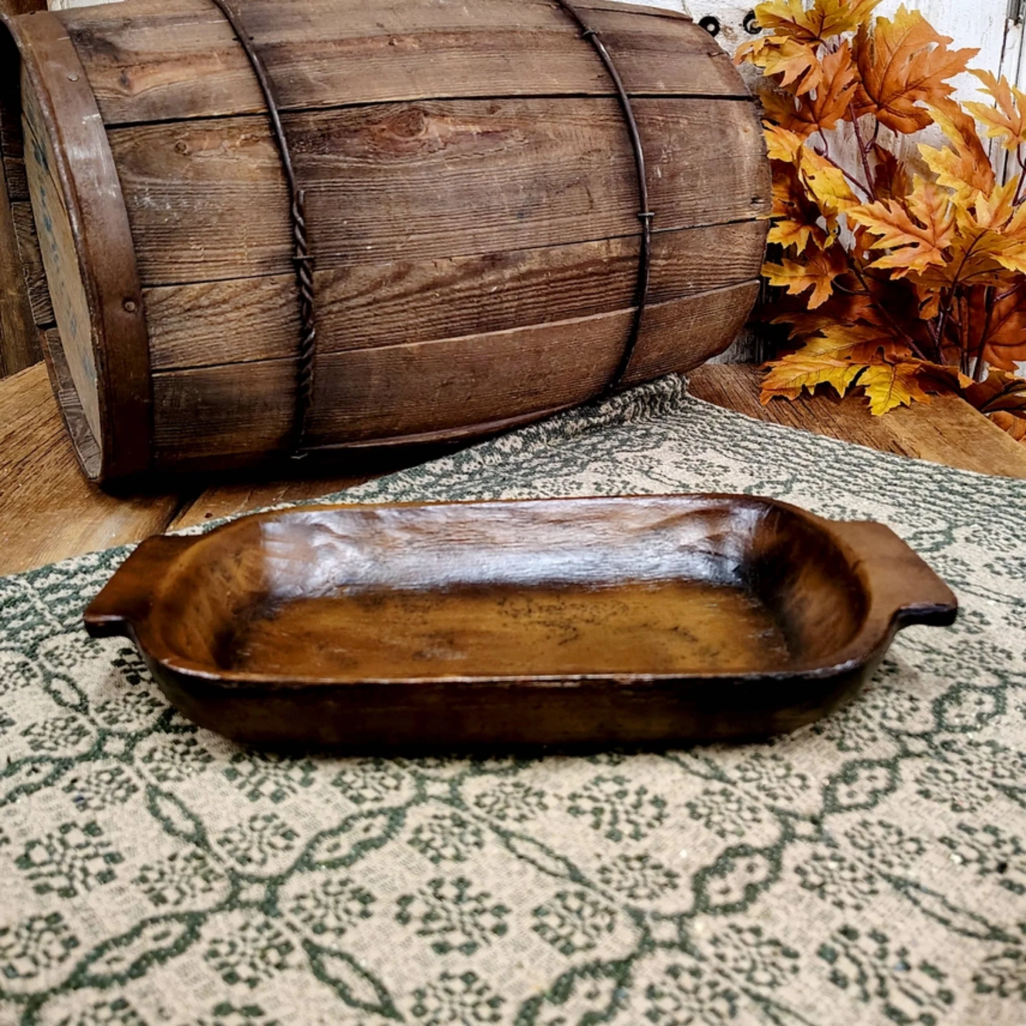 Reusable Treenware Dough Bowl for Rustic Farmhouse Decorating Convenient