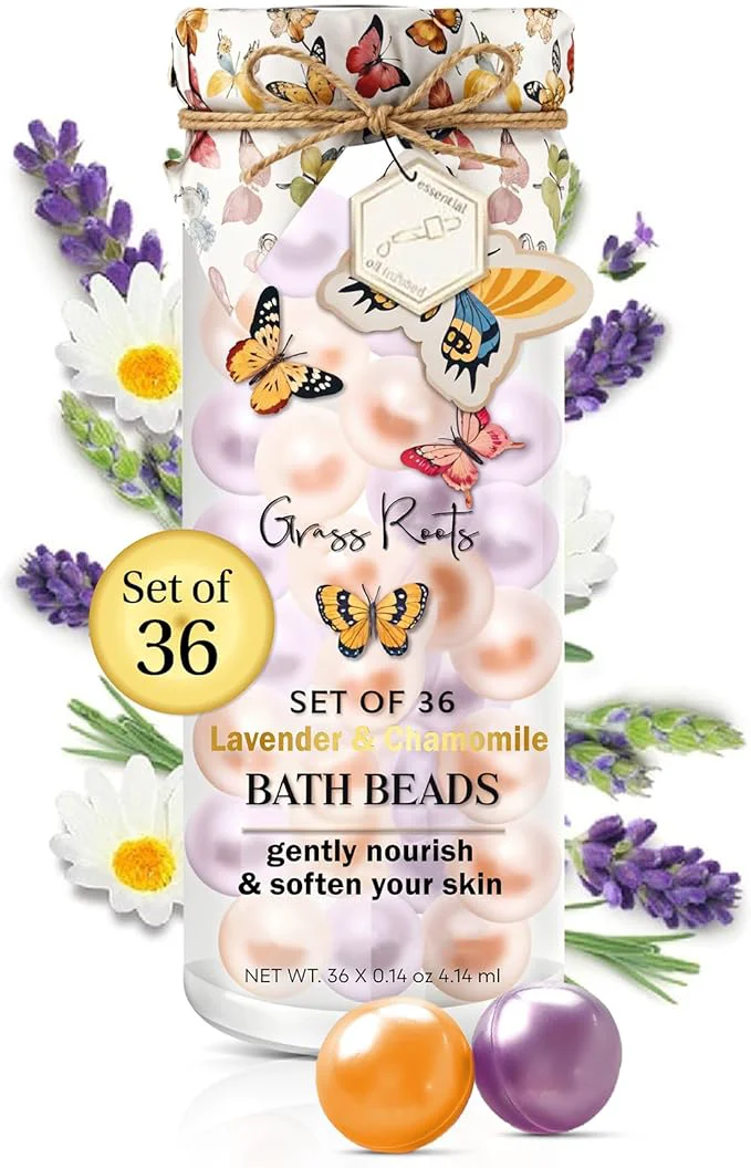 Secure Grass Roots Bath Oil Beads Set of 36 Official