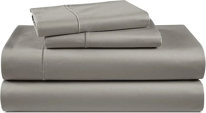 Fast LANE LINEN Egyptian Cotton California King Sheets Set Soft amp Comfy No Pill Fade Resistant Oeko-Tex Cotton Sheets Cal King Size Set 15 quot deep Pokcet Sheets – Charcoal Verified
