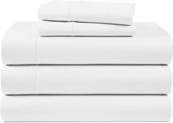 High-Grade LANE LINEN Egyptian Cotton Split King Bed Sheets for Adjustable Beds Soft amp Comfy Luxury Hotel Style Thick Split King Sheet Set Fully Elasticized Reinforsed Seams White Sheets Long-Lasting