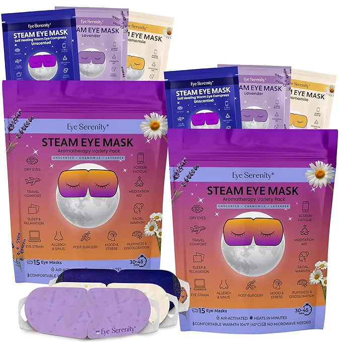 Safe Lure Essentials Steam Eye Mask Heated Eye Mask Self Heating Warm Compress Outstanding