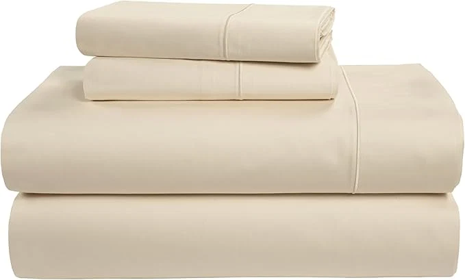 Green LANE LINEN Egyptian Cotton Queen Sheet Set Soft amp Comfy Hotel Like Thick Fully Elasticized Mercerized Cotton Queen Size Set No Pill Fade Resistant Queen Sheets 15 quot Deep Pocket – Summer Sand Refined