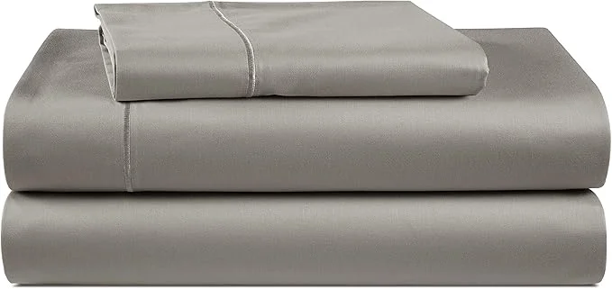 Environmentally Friendly LANE LINEN Egyptian Cotton Twin XL Sheets Soft amp Comfy No Pill Fade Resistant Oeko-Tex sustainably Produced Cotton Sheets Twin XL 15 quot Extra deep Pokcet Bed Sheets – Charcoal Sophisticated
