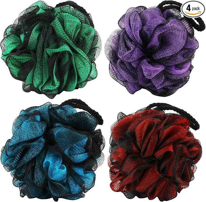 Eco-Friendly Chuya 4 Pack Shower Loofahs Sponges 70g Large Bath Sponge Loofah Body Scrubber Genuine