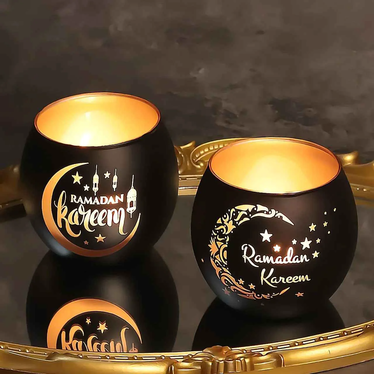 Detailed Candle Holder – Glass Moon Star Artisan