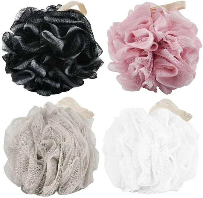 Natural Chuya 4 Pack Bath Loofahs Sponge 70g Shower Sponges Loofah Body Scrubber Balls Prestigious