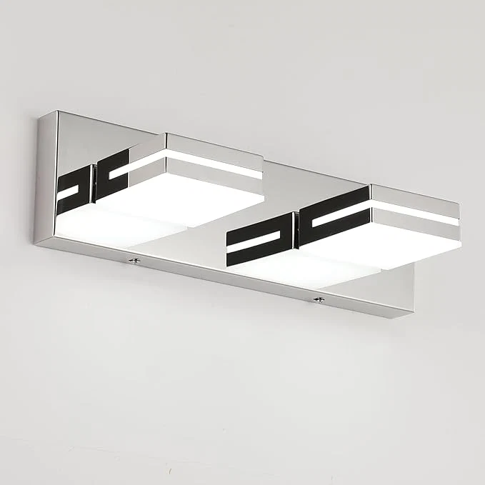 Reliable SineRise LED Modern Bathroom Vanity Light Fixtures Chrome Modern Acrylic Environmentally Friendly