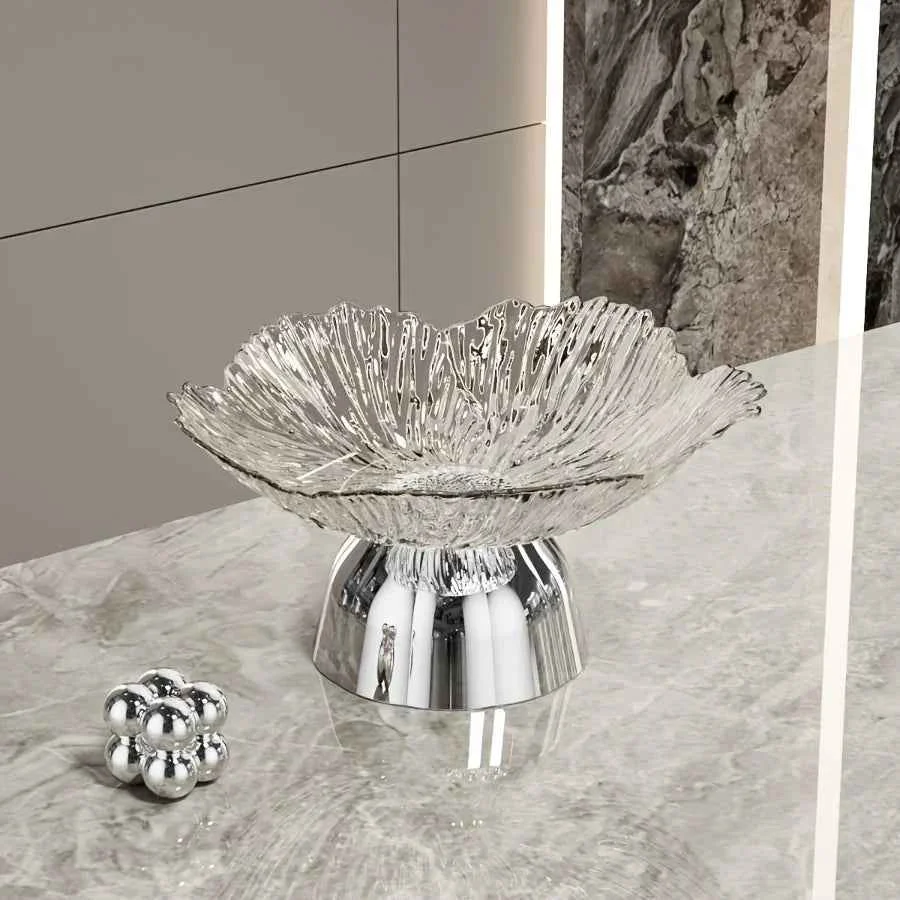 Environmentally Friendly Elegant Multi-Layer Fruit and Snack Plate Oval Plastic Candy Server with Intricate Leaf Design festive plastic coffee table tray for desserts and snacks I for Kitchen and Living Room Decora stylish petal-shaped fruit pl Prestigious