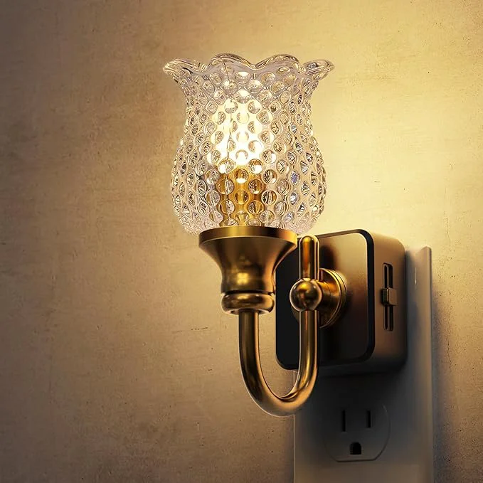 Specialty L LOHAS LED Night Lights Plug into Wall 3000K Soft White LED Floral Night Casual