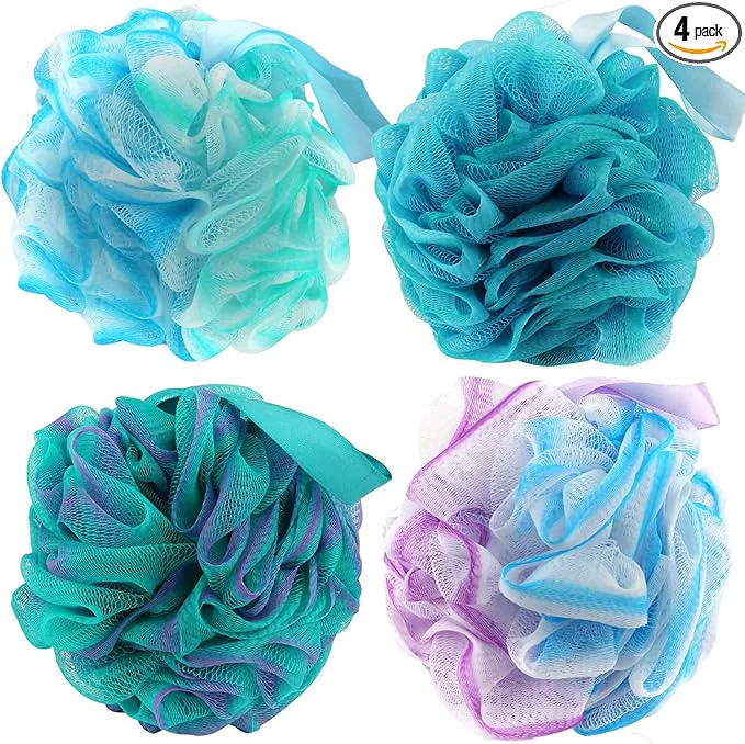 Crafted Chuya Bath Sponges Loofahs 60g 4 Pack Exfoliating Bath Sponge Body Scrubber Fast