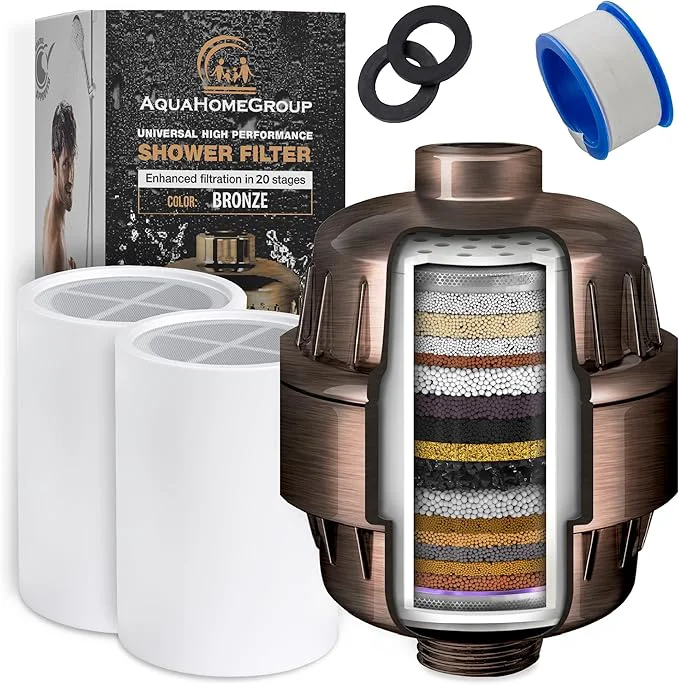 Optimized AquaHomeGroup 20 Stage Shower Head Filter Proven