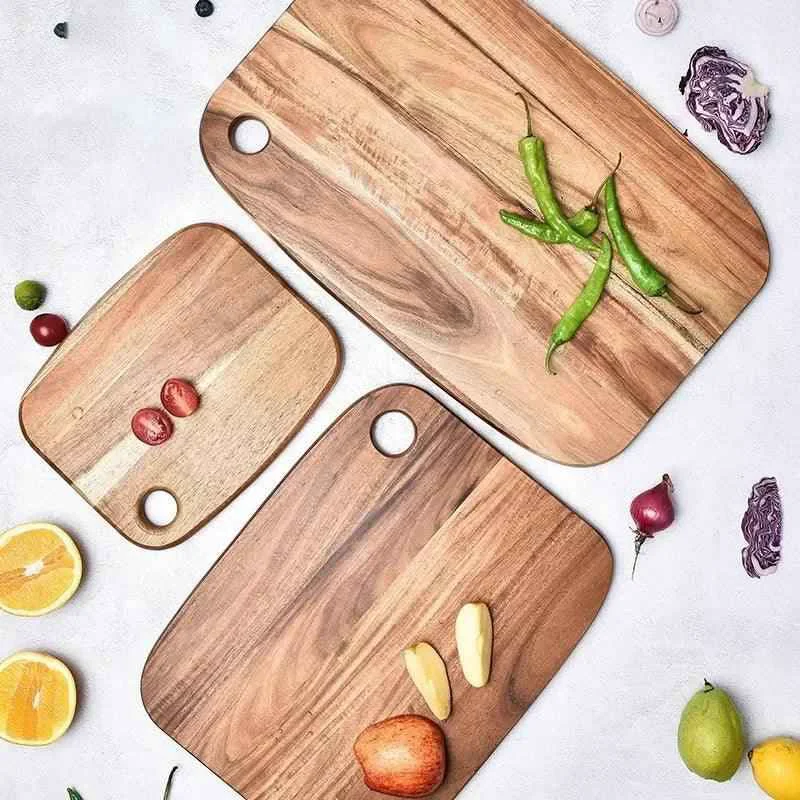 Breathable Cutting Board – Wooden Acacia Large Casual