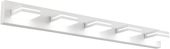 Reliable SineRise LED Modern Bathroom Vanity Light Fixtures Matte White Modern Acrylic Professional