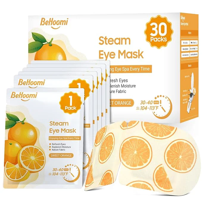 Natural BeHoomi 30Packs Steam Eye Mask Heated Eye Mask Warm Compress Proven