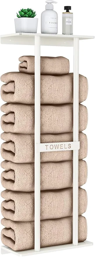 Refined STWWO Wall Towel Rack for Rolled Towels Towel Storage for Small Bathroom Can Top-Quality