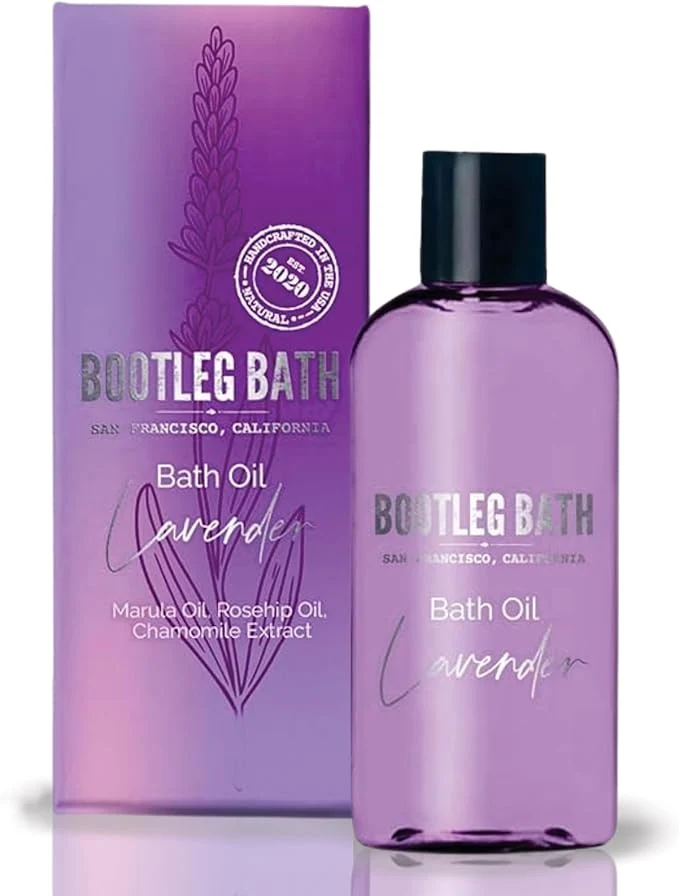 Traditional Lavender Bath Oil with Marula and Jojoba Oils Chamomile Extract and Advanced