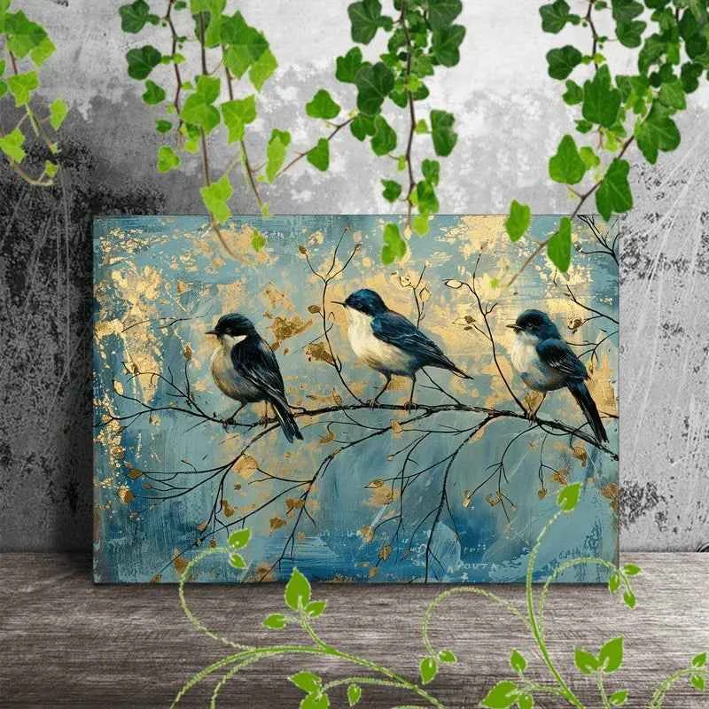 Fast Canvas Painting – Artistic Wooden Blue Long-Lasting
