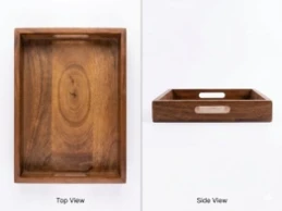 Genuine House of Avana Rectangular Mango Wood Serving Tray Medium First-Class