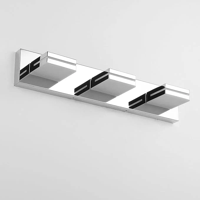 Traditional SineRise LED Modern Bathroom Vanity Light Fixtures Chrome Modern Acrylic High-End