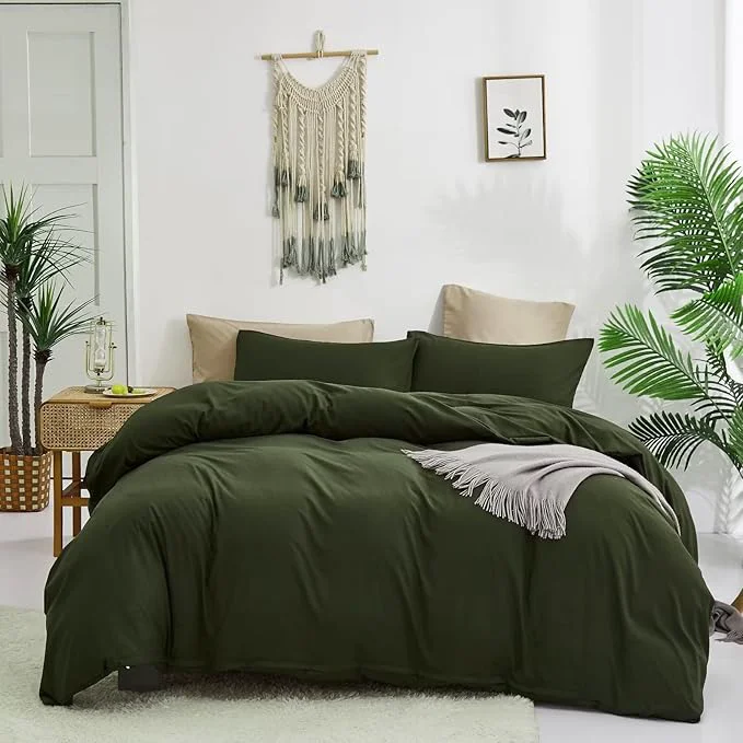 Top-Quality Houseri Olive Green Comforter Set King Dark Green Bedding King Size Army Green Farmhouse Comforter Sets for Men Women Vintage Blackish Green Bed Comforter Blanket King Hunter Green Quilts Ultra Comfy Organic