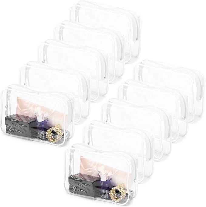 Contemporary Tmax 10 Pcs Clear Cosmetic Bags Small Makeup Bags Portable Waterproof Breathable