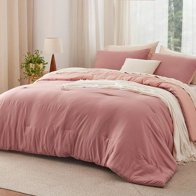 Refined Bedsure Twin Twin XL Comforter Set Pink Clay Soft Prewashed Bedding for All Seasons 2 Pieces GentleSoft™ Bed Set 1 Lightweight Comforter 68 quot x88 quot and 1 Pillowcase 20 quot x26 quot Elegant