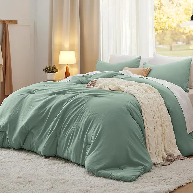Bedsure Twin Twin XL Comforter Set Sage Green Soft Prewashed Bedding for All Seasons 2 Pieces GentleSoft™ Bed Set 1 Lightweight Comforter 68 quot x88 quot and 1 Pillowcase 20 quot x26 quot Exclusive